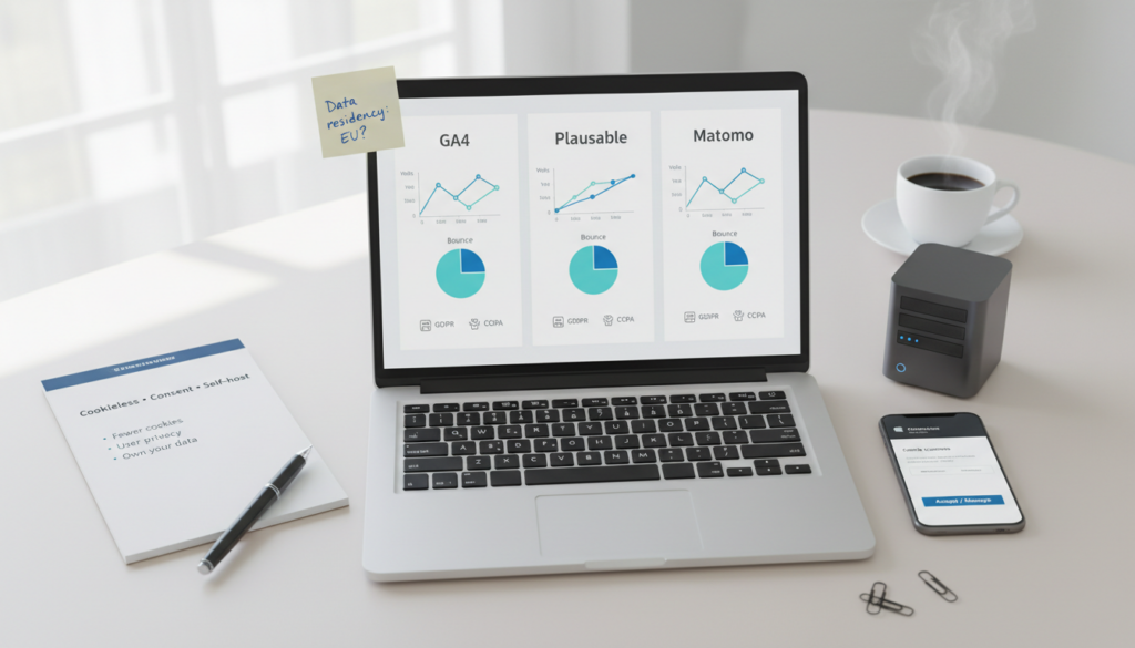 GA4 vs Plausible vs Matomo privacy-focused analytics comparison in 2026