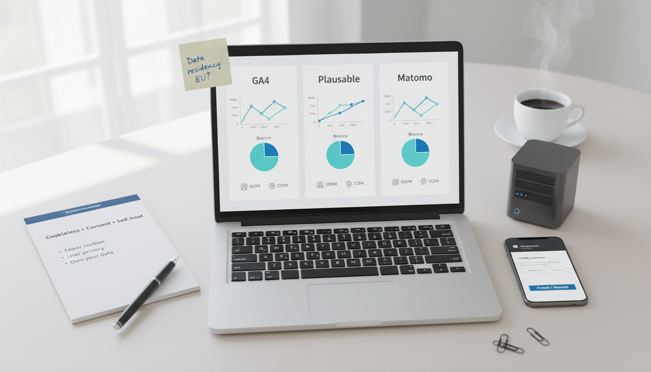 GA4 vs Plausible vs Matomo privacy-focused analytics comparison in 2026