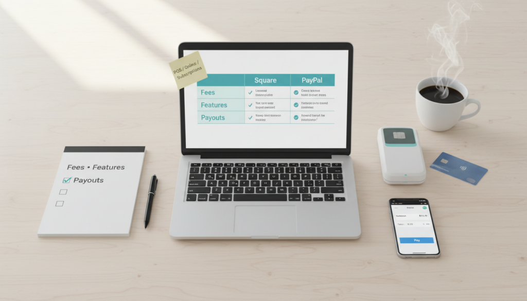 Stripe vs Square vs PayPal comparison for small businesses in 2026