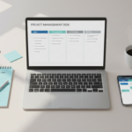 Comparison of project management software for small teams in 2026 showing task tracking, collaboration, automations, and reporting on a desk flat-lay.